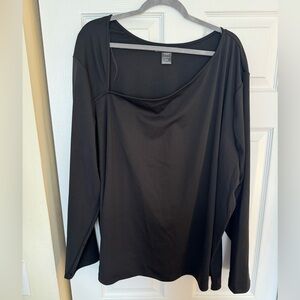 Ashley Stewart black long sleeved shirt